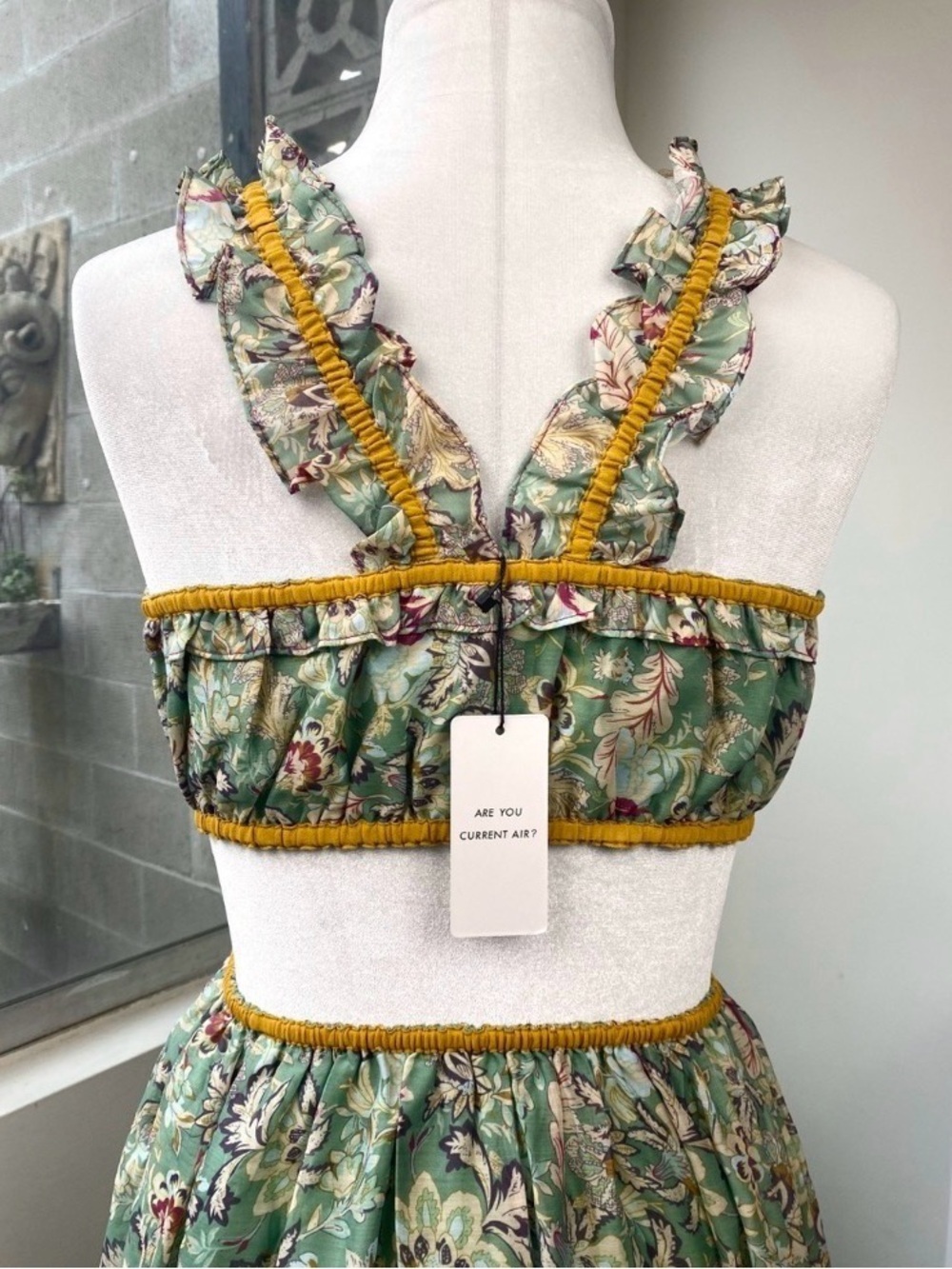 Current Air NWT Floral Cutout Tiered Midi Garden Dress, Size M - Picture 8 of 10